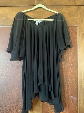 Max Studio chiffon pleated tunic top size S